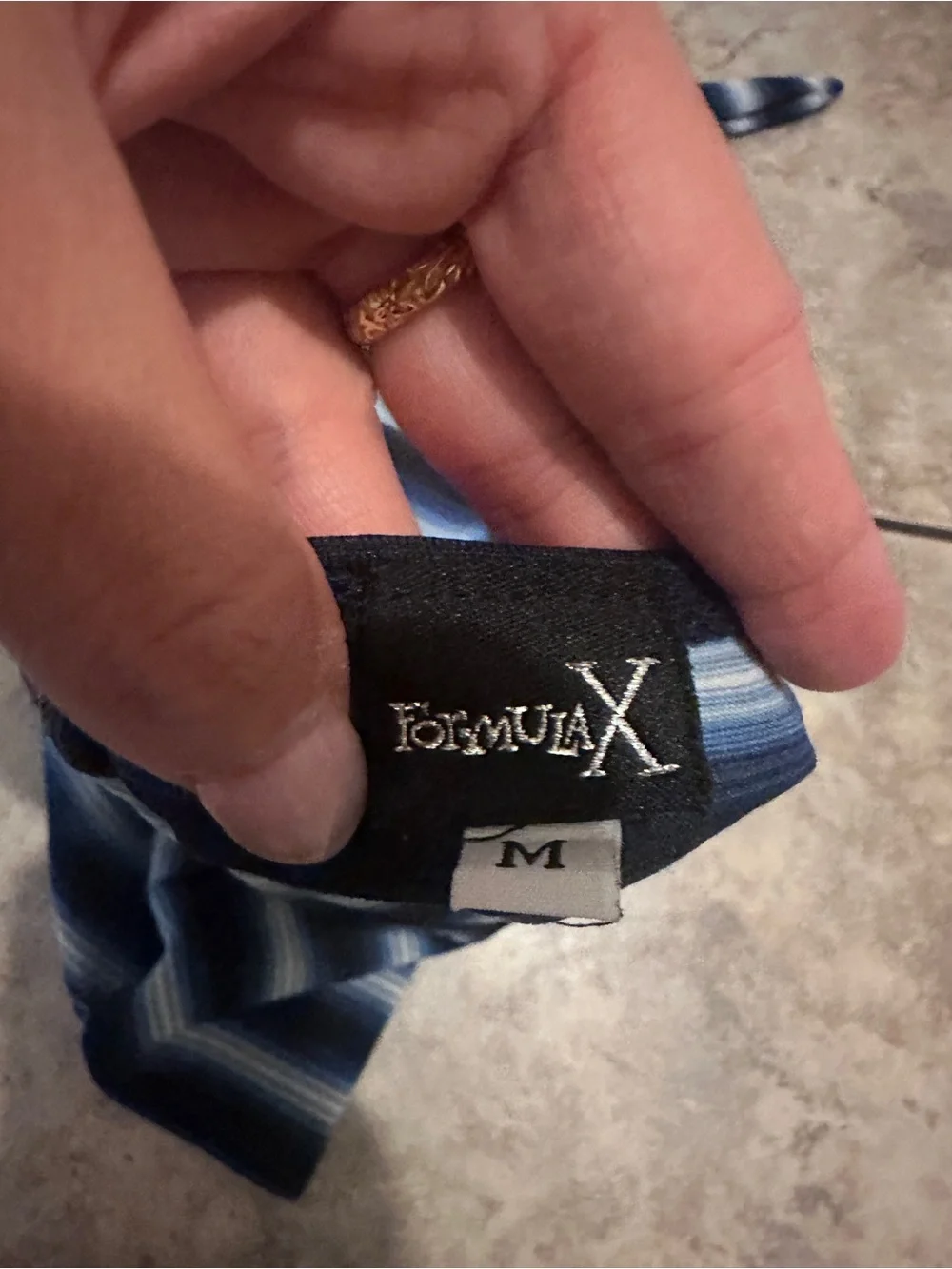 Vintage Formula X Striped Halter Top